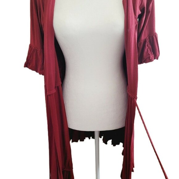 Karen Alexander Vintage wrap dress with ruffles, size S , Red Made in USA A10 - Picture 7 of 11